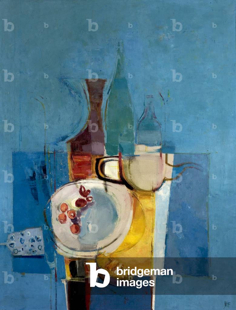 Still Life with Cherries, 1955 (oil on canvas)