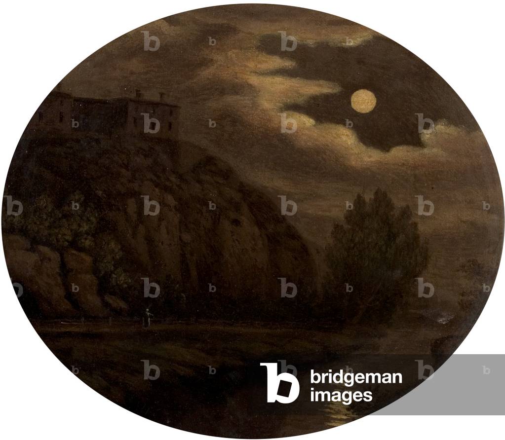 View of Nottingham Castle and Rock, Looking East, 1811-15 (oil on canvas)