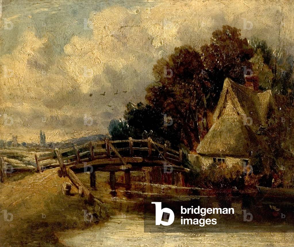 On the Stour near East Bergholt, Suffolk (oil on canvas)