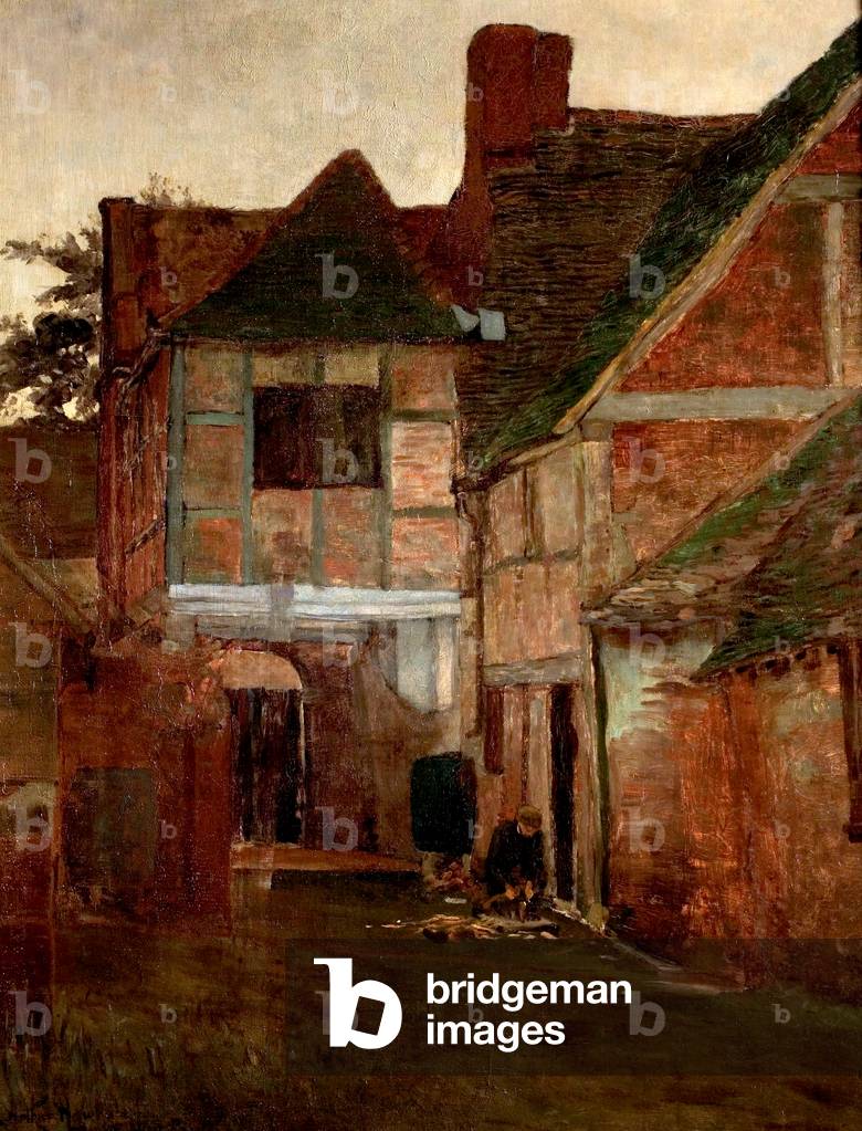 An Old Posting Yard, Surrey, 1885 (oil on canvas)