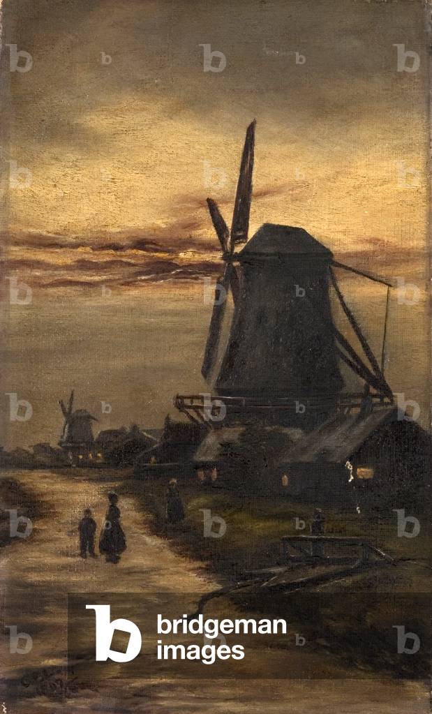 Windmills (oil on canvas)