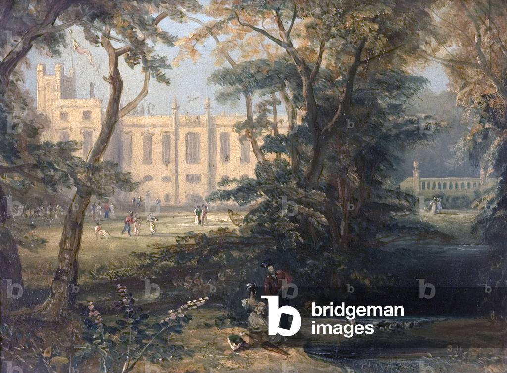 Newstead Abbey, Nottinghamshire, from the South (oil on canvas)