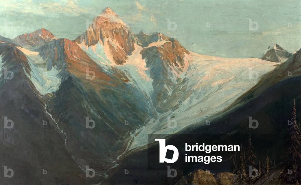 The Rockies, Mount Sir Donald, Canada (oil on wood)