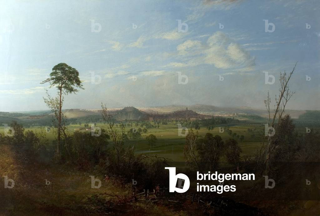 View of Nottingham from Wilford, c.1850 (oil on canvas)
