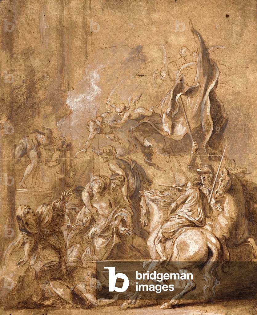 The Conversion of Saul (oil & sepia on paper)