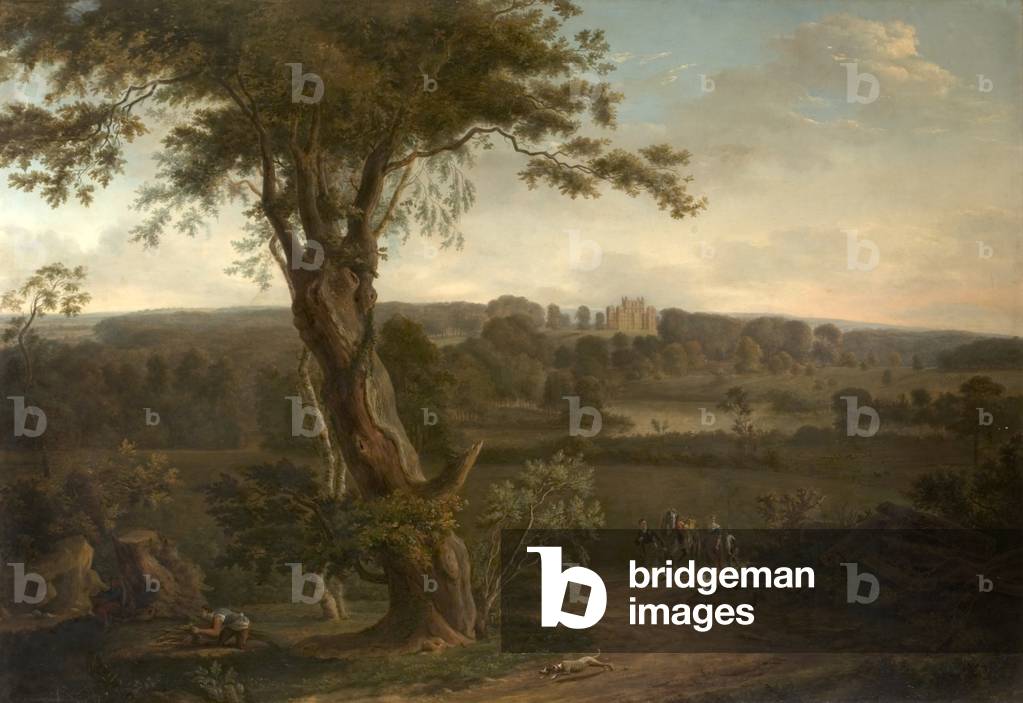 Wollaton Hall Park, Nottingham, 1795 (oil on panel)