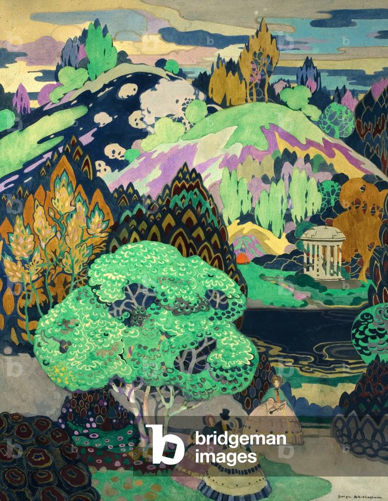 Ipswich Park, 1919 (tempera on paper)
