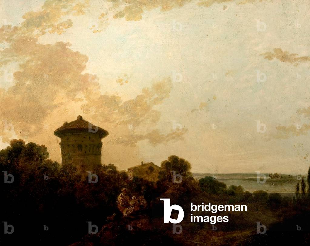 Ruins near Tivoli, Italy (oil on canvas)