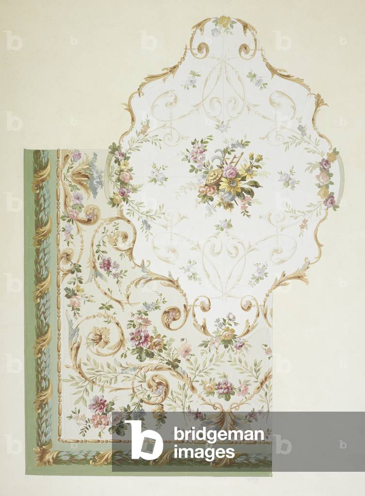 Image of Drawing depicting Carpet design (w/c on paper), 20th century by English Artist