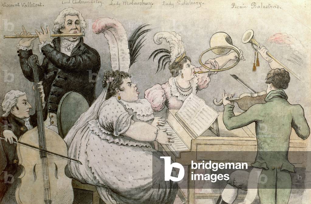 Immagine di Disegno "Festa musicale (w/c su carta)", 18th Secolo di Thomas Rowlandson