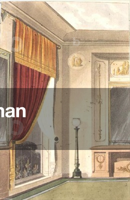 Dining room window curtain and sideboard, plate 86 from Ackermann's Repository of Arts, published from 1809-28 (colour litho)