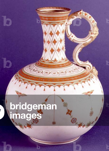 

Copeland-Jug, Parian-Ware, geschmückt und getaucht, Mitte des 19. Jahrhunderts