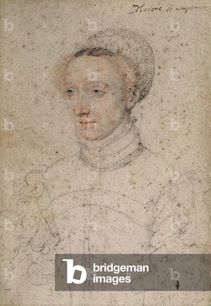 Immagine di Disegno "Jacqueline de Longwy? -1560)", 16th Secolo di Clouet, b/w
