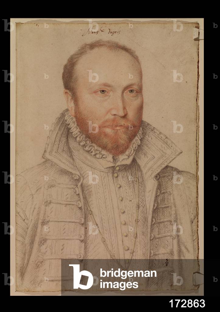 Porträt von Antoine de Crussol (1525-73) Duc d'Uzes (Bleistift auf Papier)