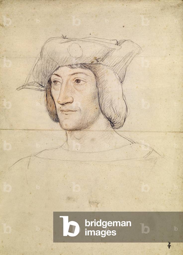 Portrait presumed to be Charles de Bourbon (1490-1527) c.1519 (red chalk on paper)
