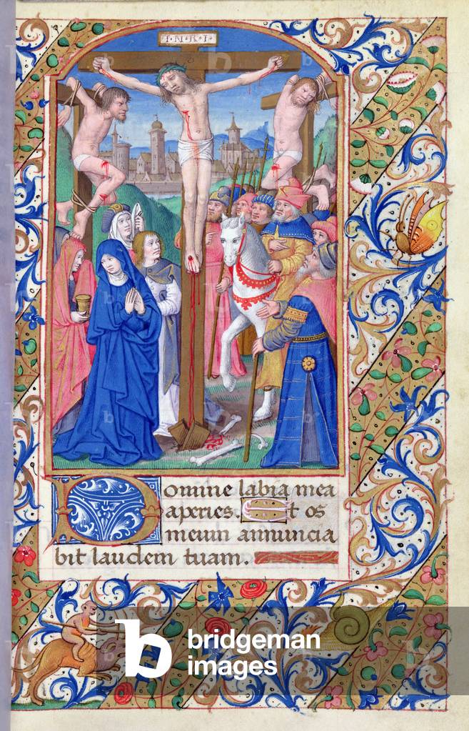 Ms 81/1057 fol.85 Calvary, from the 'Heures de Nicolas le Camus' (vellum)