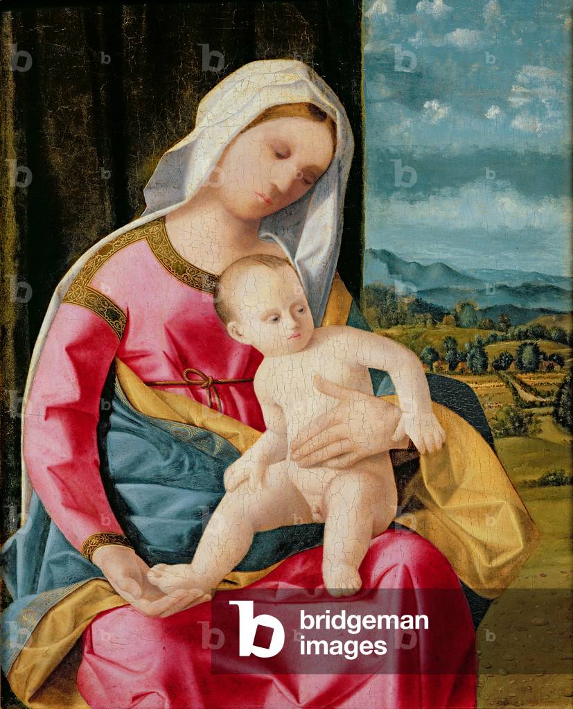 The Virgin and Child (oil on panel)