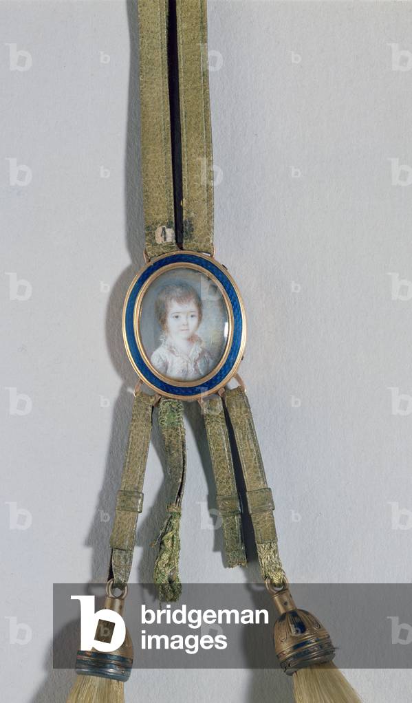 Louis Antoine Henri (1772-1804) Duke of Enghien, as a young boy (enamel on ivory)