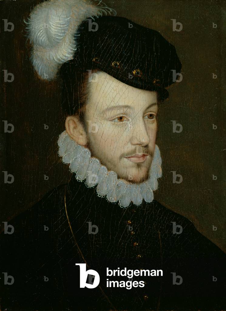 Portrait of Henri III (1551-89), King of France, before his accession, c.1570 (oil on panel)