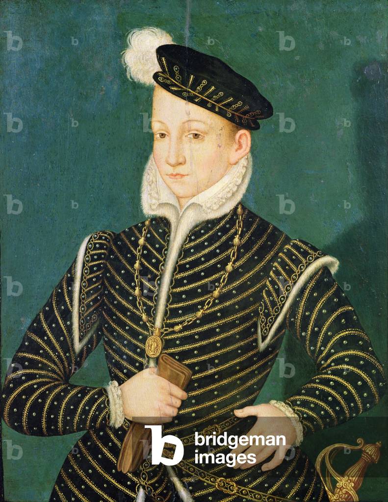 Porträt von charles IX (1550-74) 1565-72 (öl auf tafel)