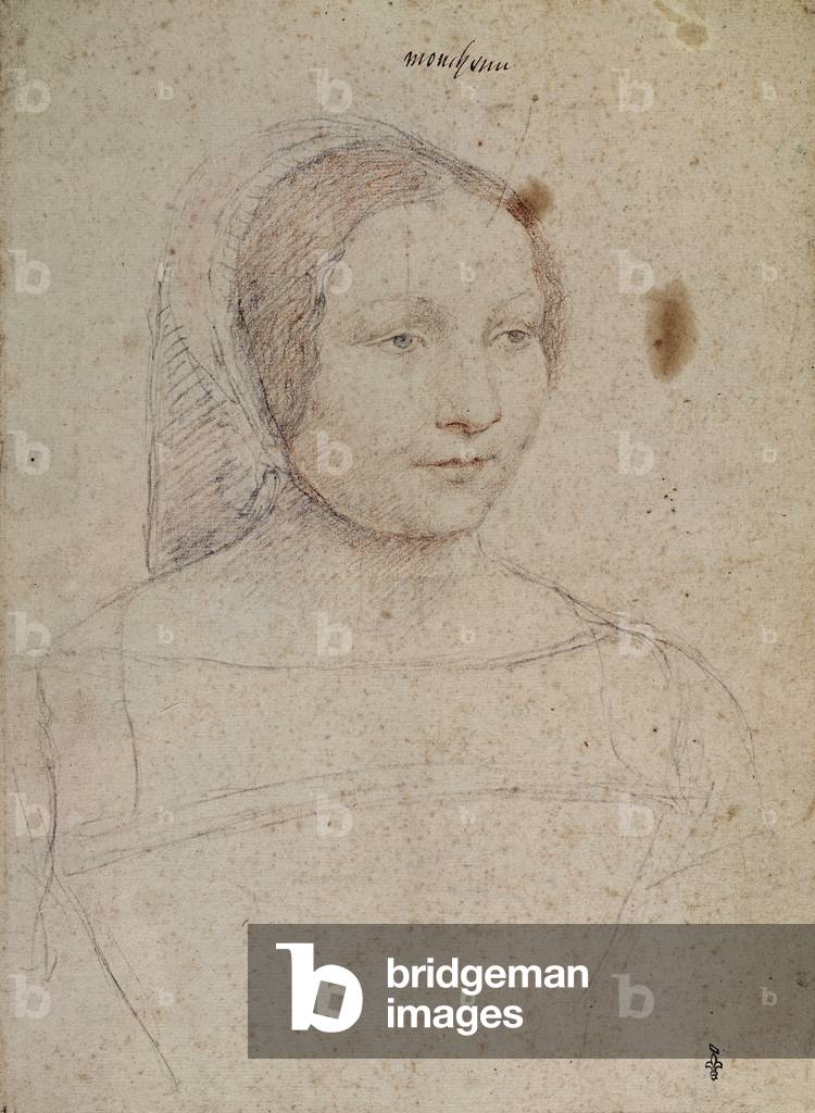 Marie de Monchenu, demoiselle de Macy, femme de Louis d'Harcourt, c.1525 (pencil on paper)