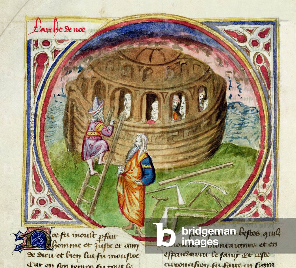 Sig.ra, 28/1378 fol.7v Arca di Noè, dal Libro dell'Apocalisse (pergamena)