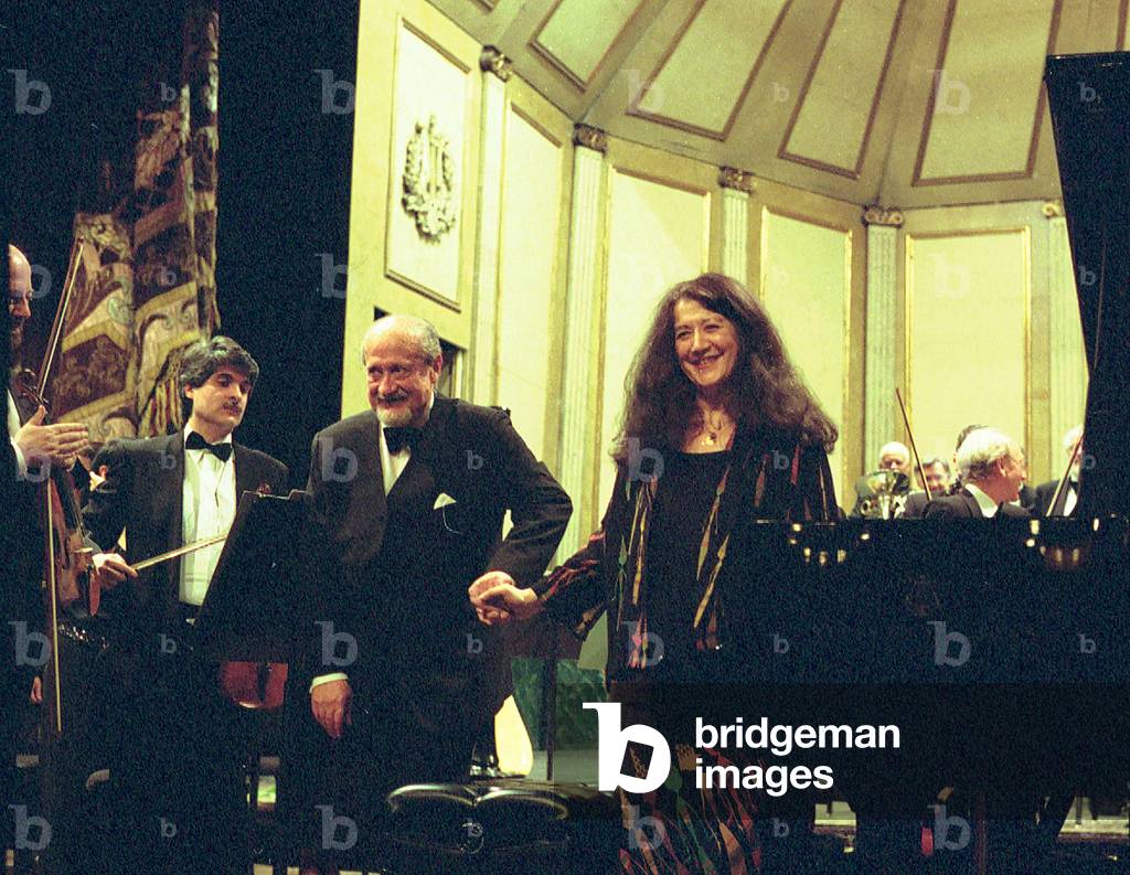 Martha Argerich after performance