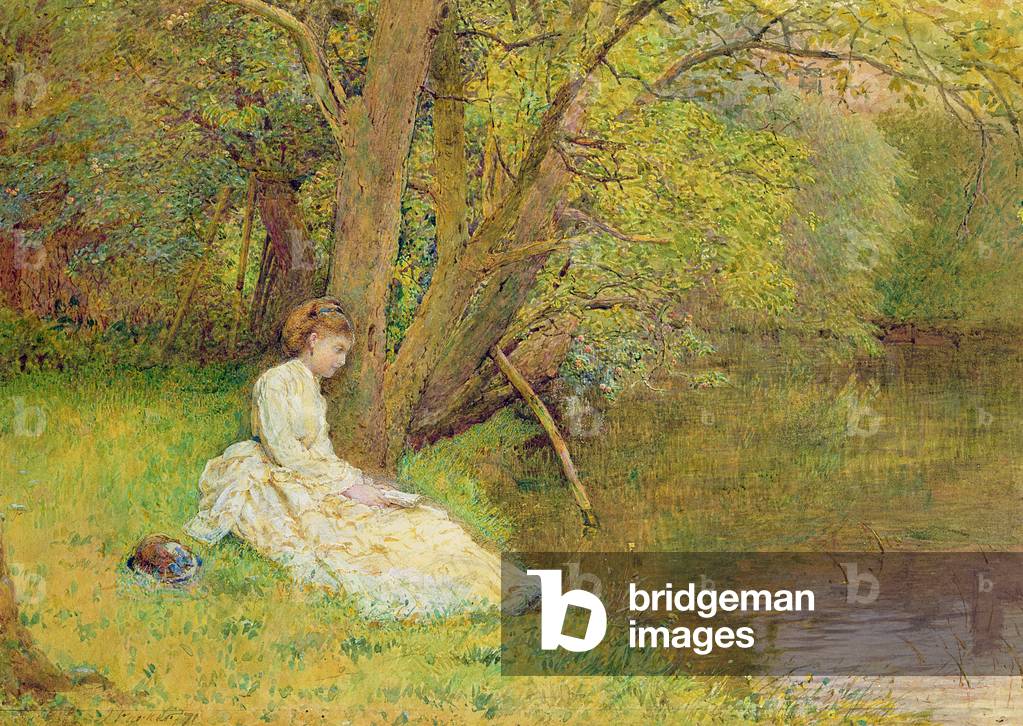 Ein gutes Buch, 1871 (w/c auf Papier)