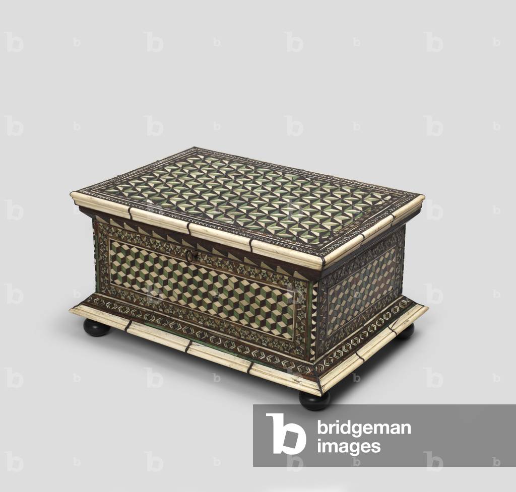 Large box without figural decoration, executed in the certosina technique, 15th century (certosina intarsia)