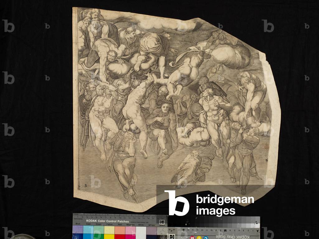 Scene from The Last Judgment, 1562 (1620) (engraving, fragment)