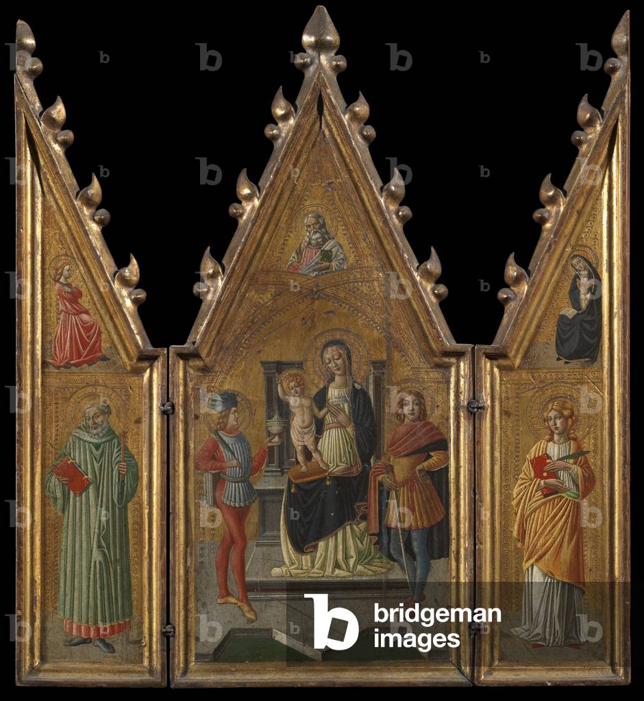 Triptych, c.1920-29 (oil and gold leaf on panel)