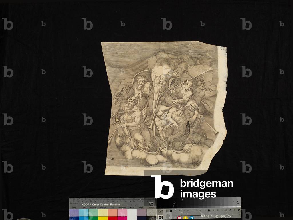 Scene from The Last Judgment, 1562 (1620) (engraving, fragment)