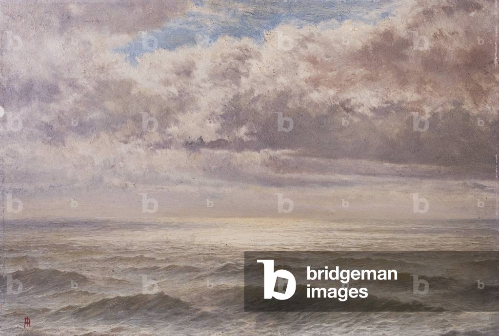 A Silver Sea, South Devon, c.1883 (oil on board)