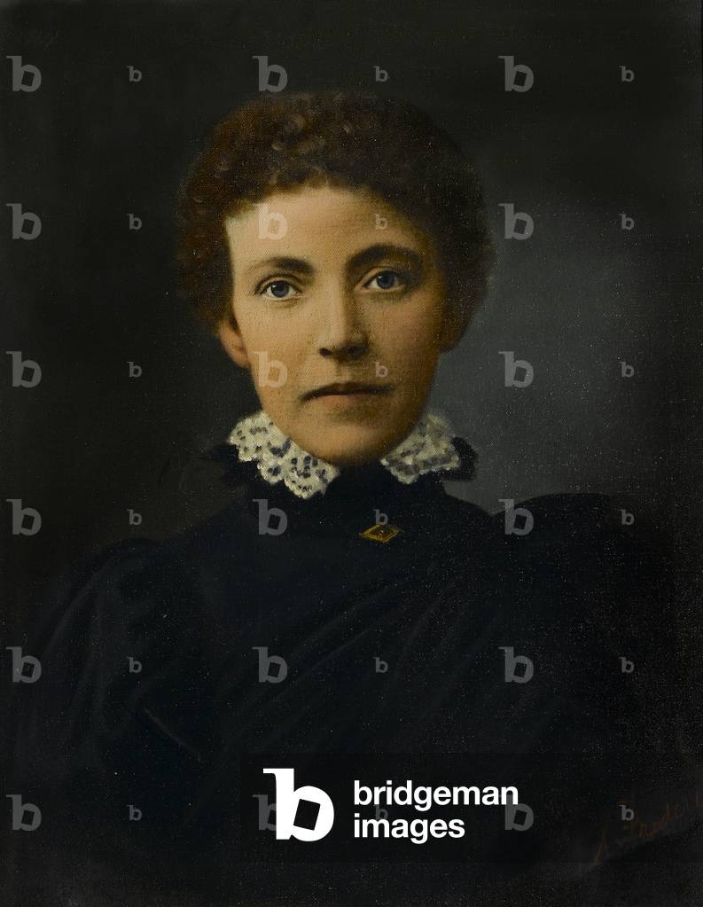 Elizabeth Lines (d.c.1897), wife of Frederick Lines, Coventry Watchmaker, late 19th century (oil on canvas)