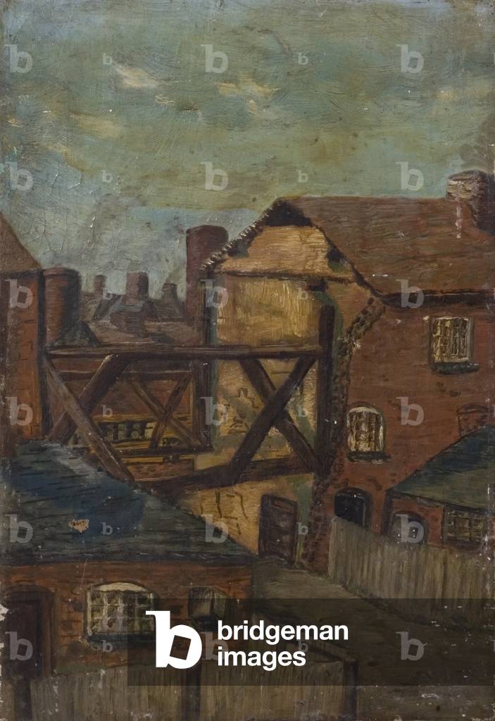 Shored-up Houses, Coventry, c.1945 (oil on canvas)