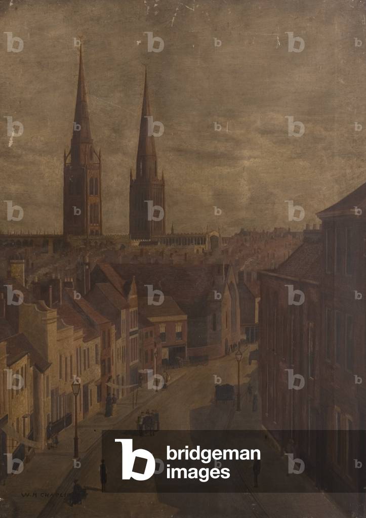 Bishop Street, Coventry, c.1885 (oil on canvas)