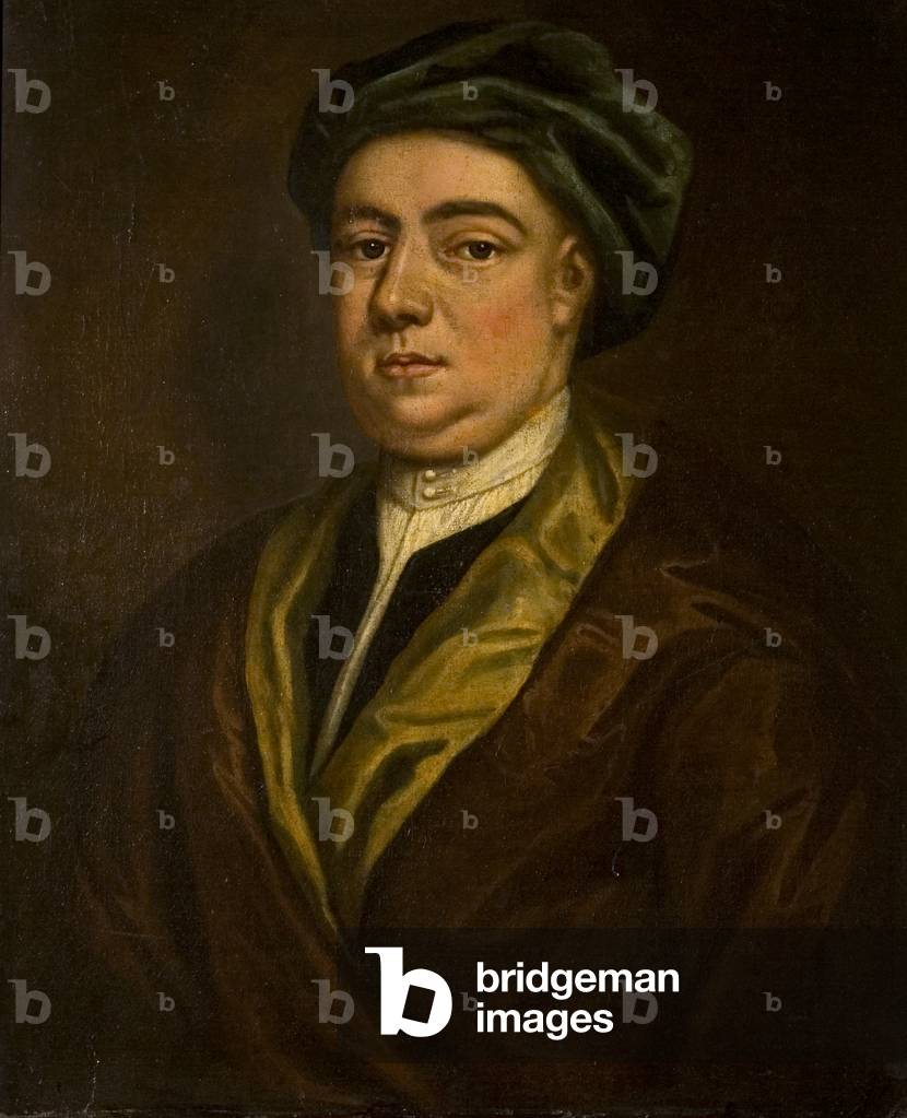 Portrait of an Unknown Gentleman (once said to be a Hogarth self portait), 1730s (oil on canvas)