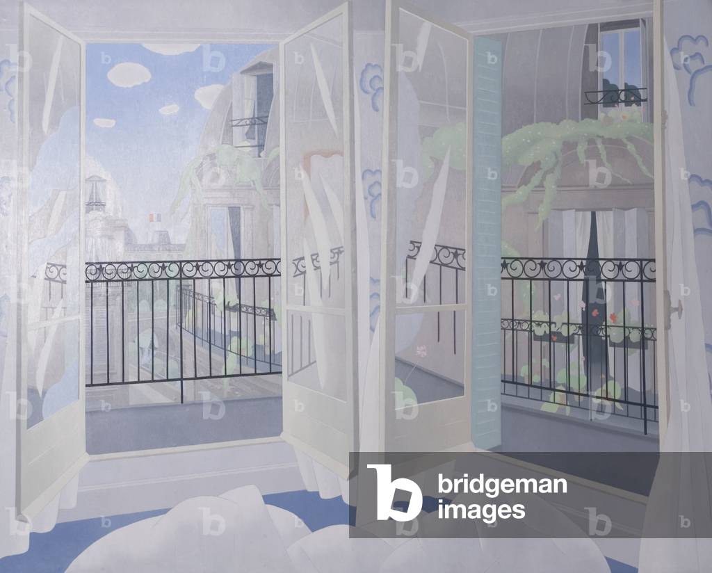 French Windows, 1980 (oil on board)