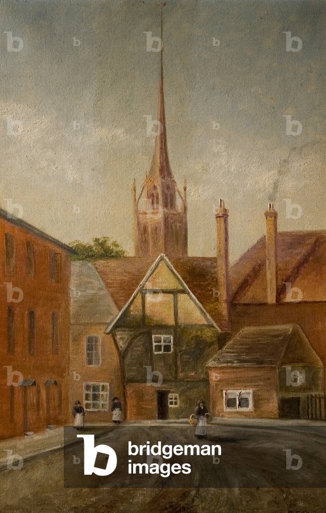 St. Michael's Spire, Coventry, c.1900 (oil on canvas)