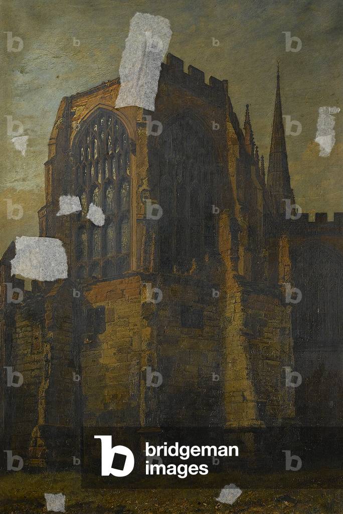 East End of St. Michael's, Coventry, before 1885 (oil on canvas)