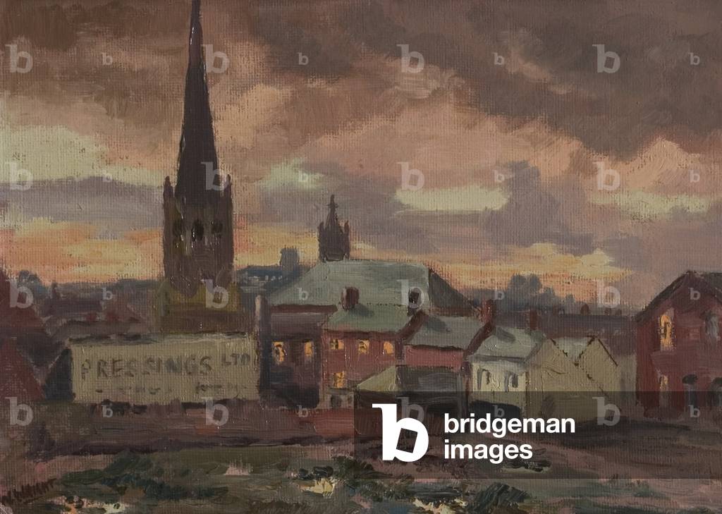 Environs of Cow Lane, Coventry, 1955 (oil on board)