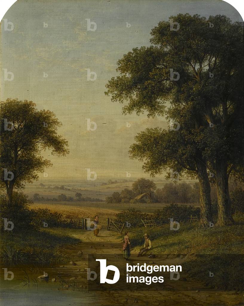 A View in Surrey, late 19th century (oil on canvas)