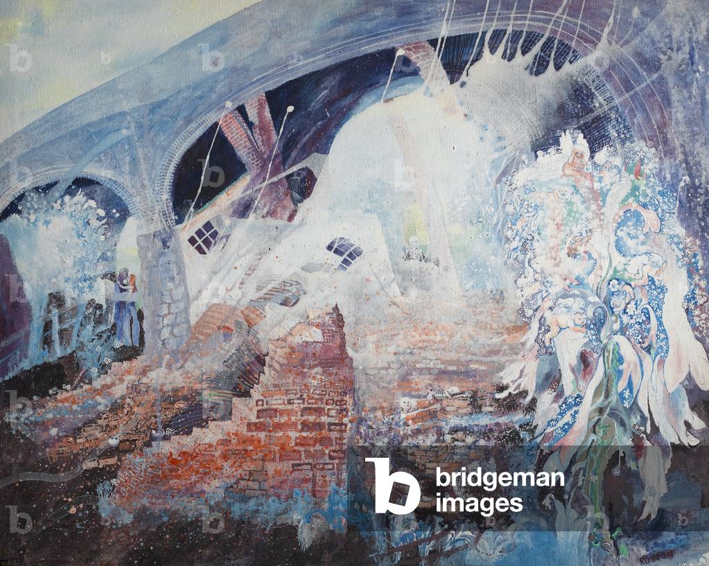 Canal Fantasy of Deluge, Love and Death, 1960s-80s (oil on canvas)