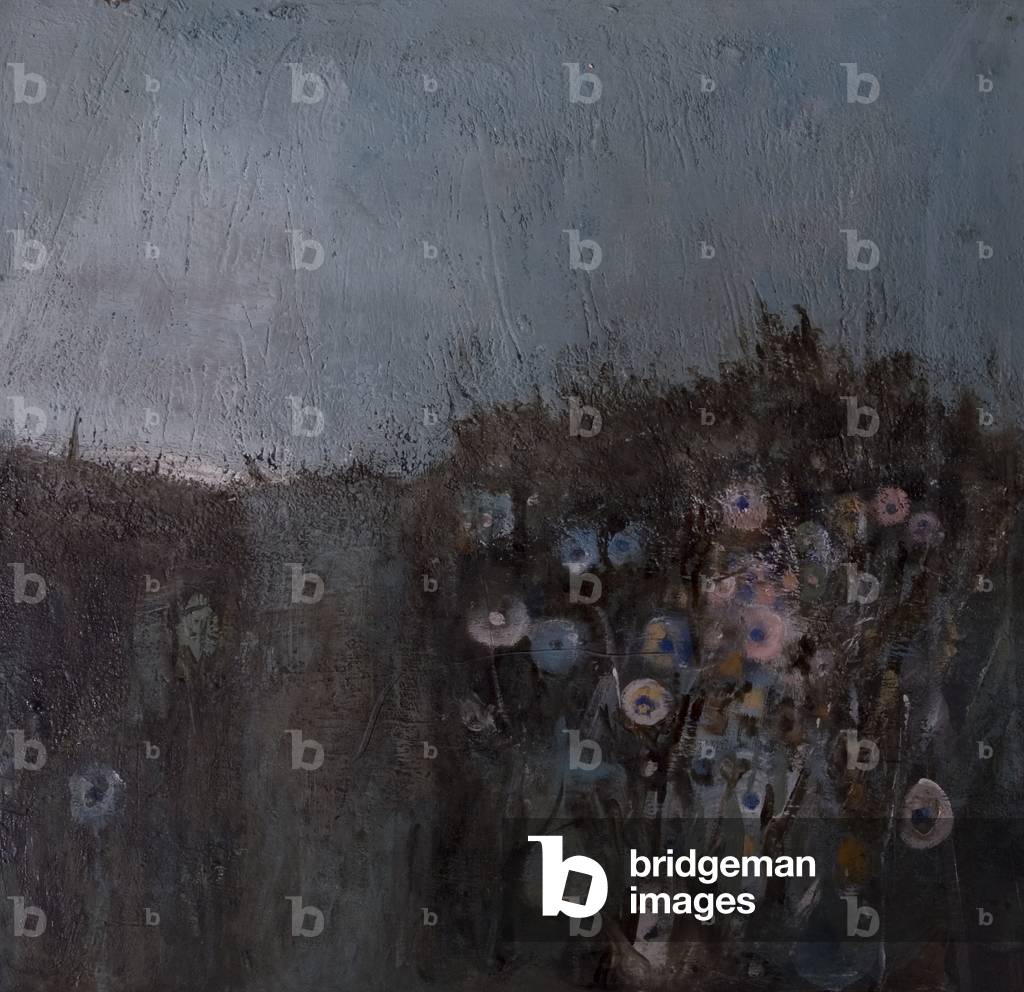 Flowers in a Field, 20th century (oil on board)