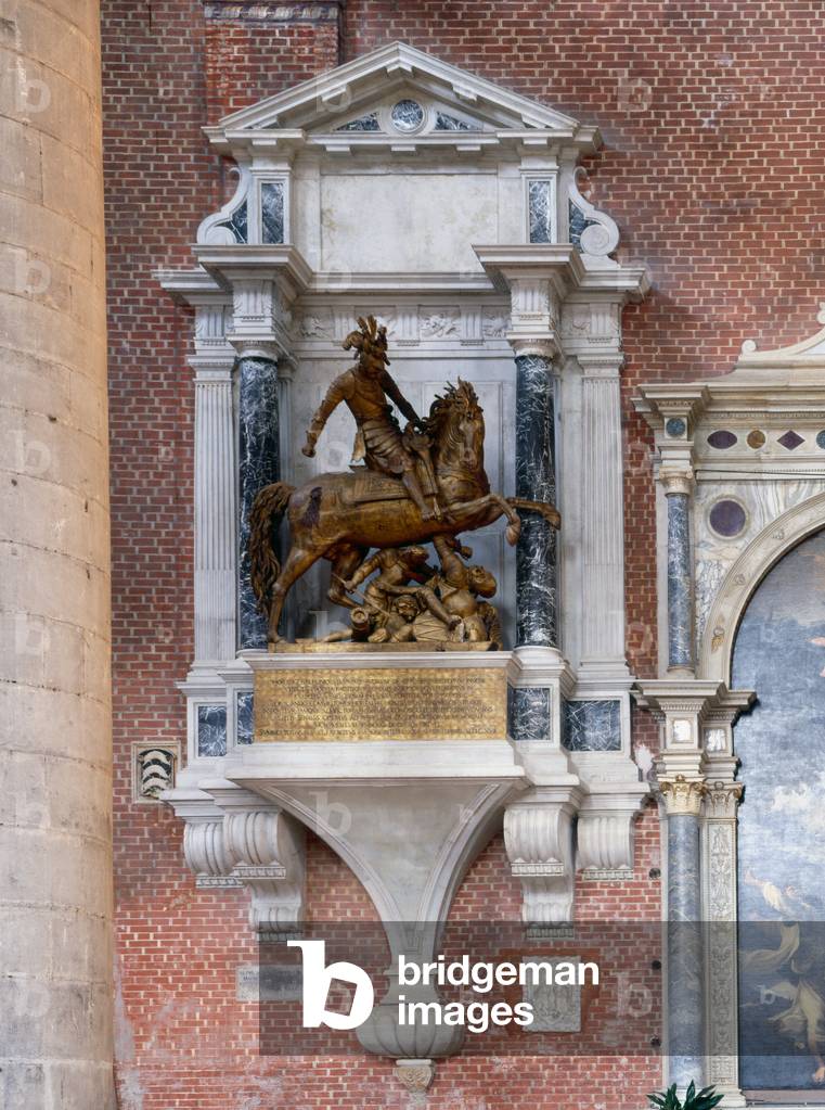 Equestrian Statue to Orazion Baglioni, Chiesa dei Santi Giovanni e Paolo, Venice, Italy (photo)