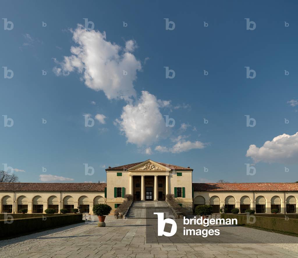 View of the Main Facade of Villa Emo, Fanzolo di Vedelago, Province of Treviso, Veneto, Italy (photo)