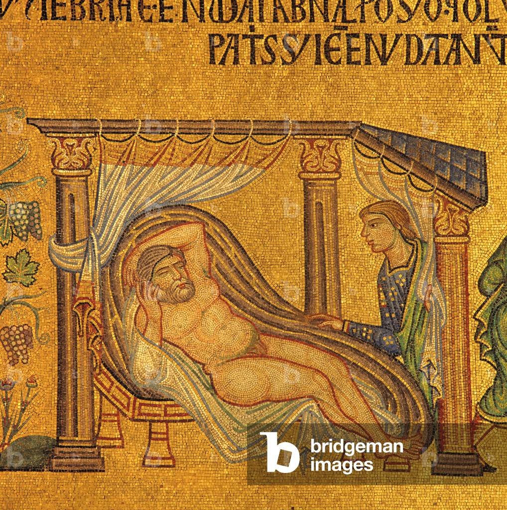 Detail of a mosaic of the story of Noah, Saint Mark's Basilica, Venice (photo) 