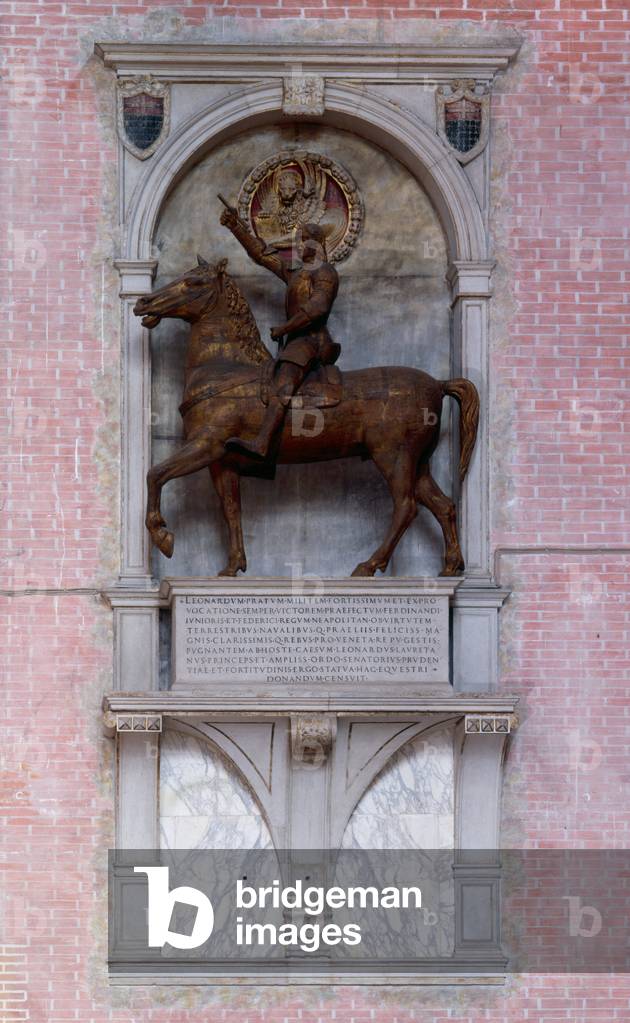 Equestrian Statue of Leonardo Prato (gilded wood, marble)
