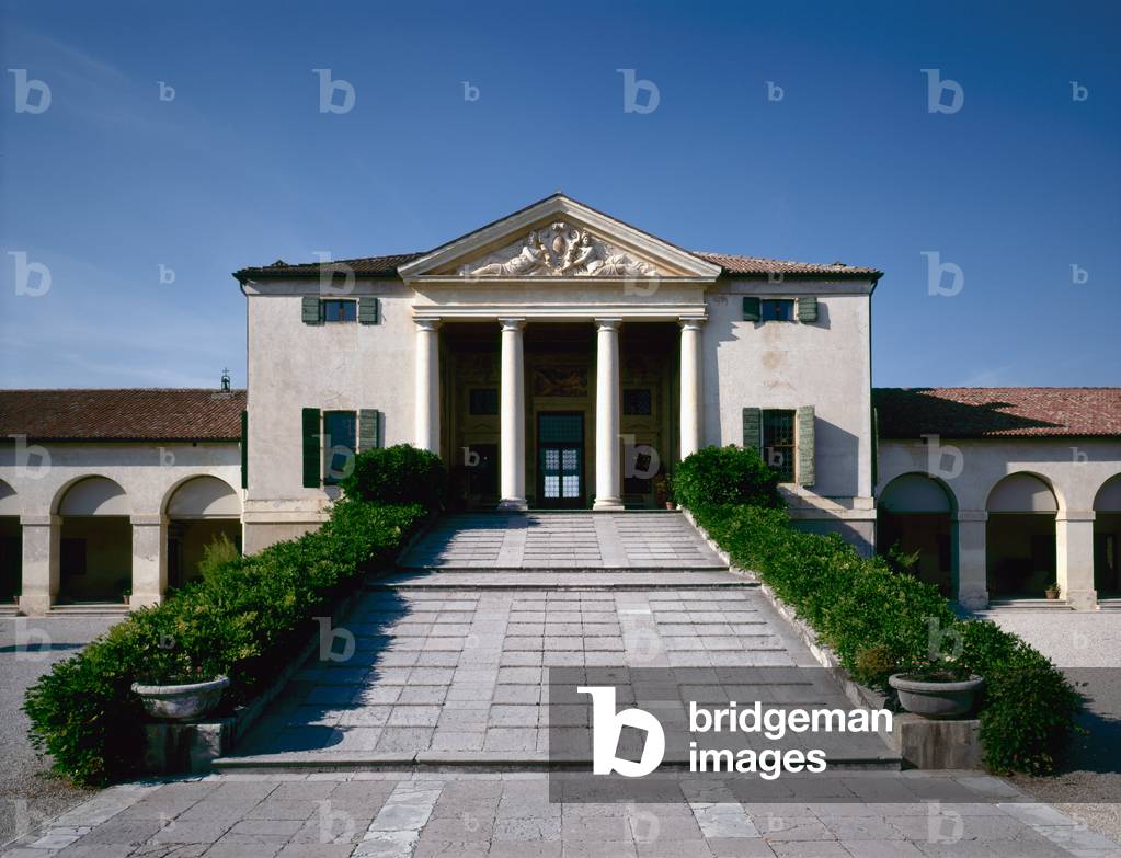 View of the Facade of Villa Emo, Fanzolo di Vedelago, Province of Treviso, Veneto, Italy (photo)