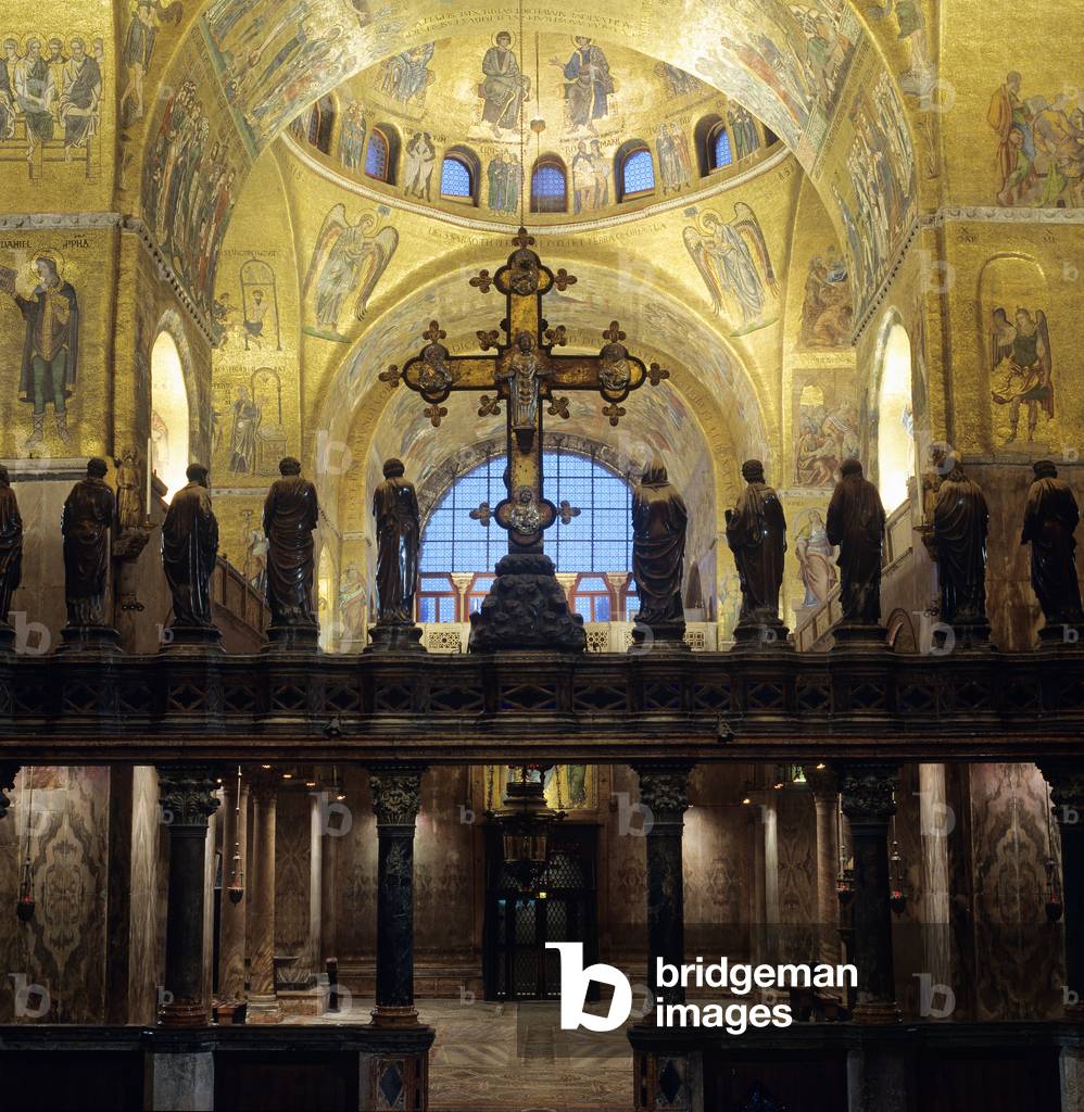 View of the Iconostasis, St Mark's Basilica, Venice, Italy (photo)